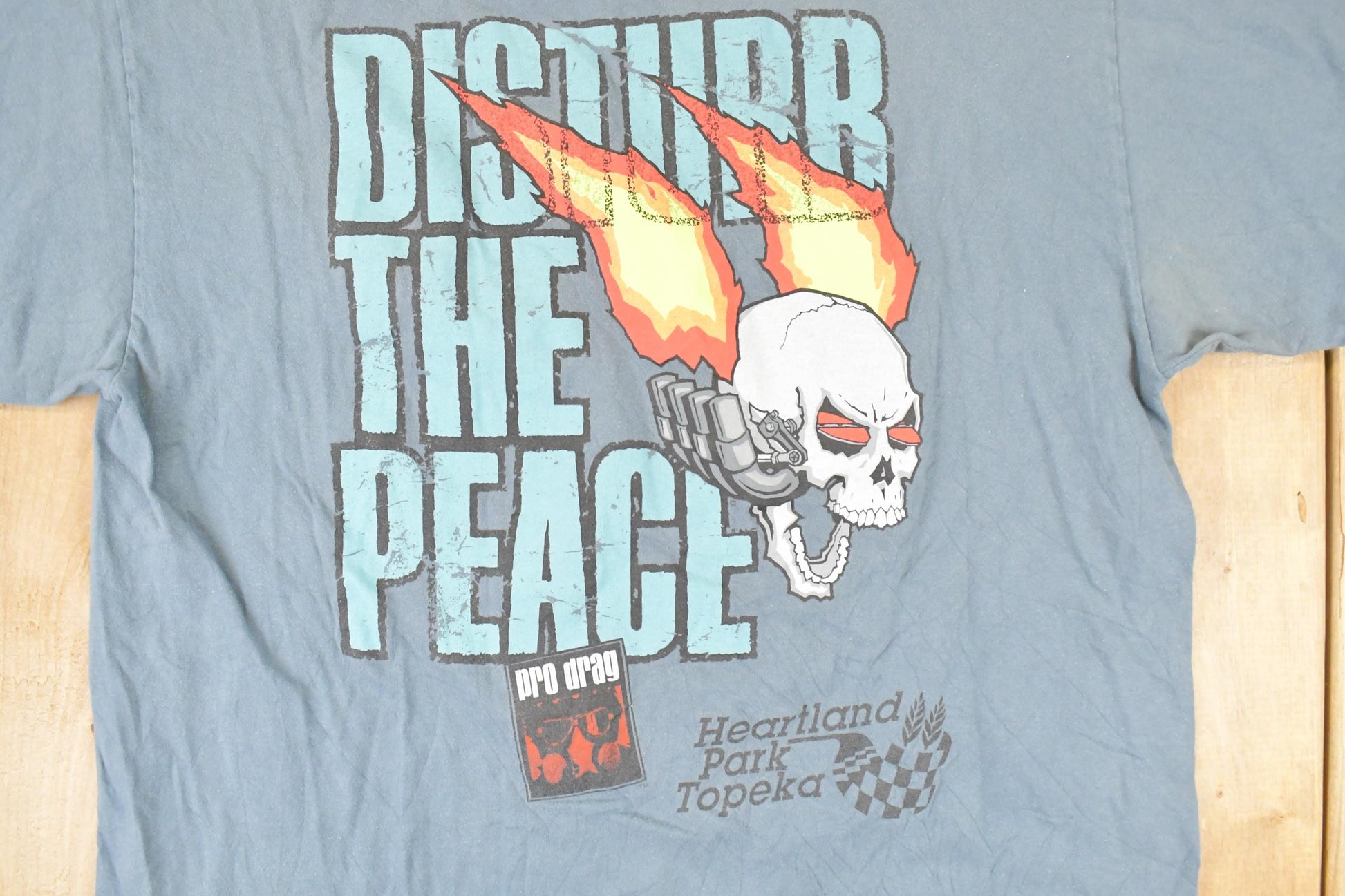 Vintage 1990s Pro Drag Disturb The Peace Souvenir Racing T-Shirt Men's L from propervintagecanada