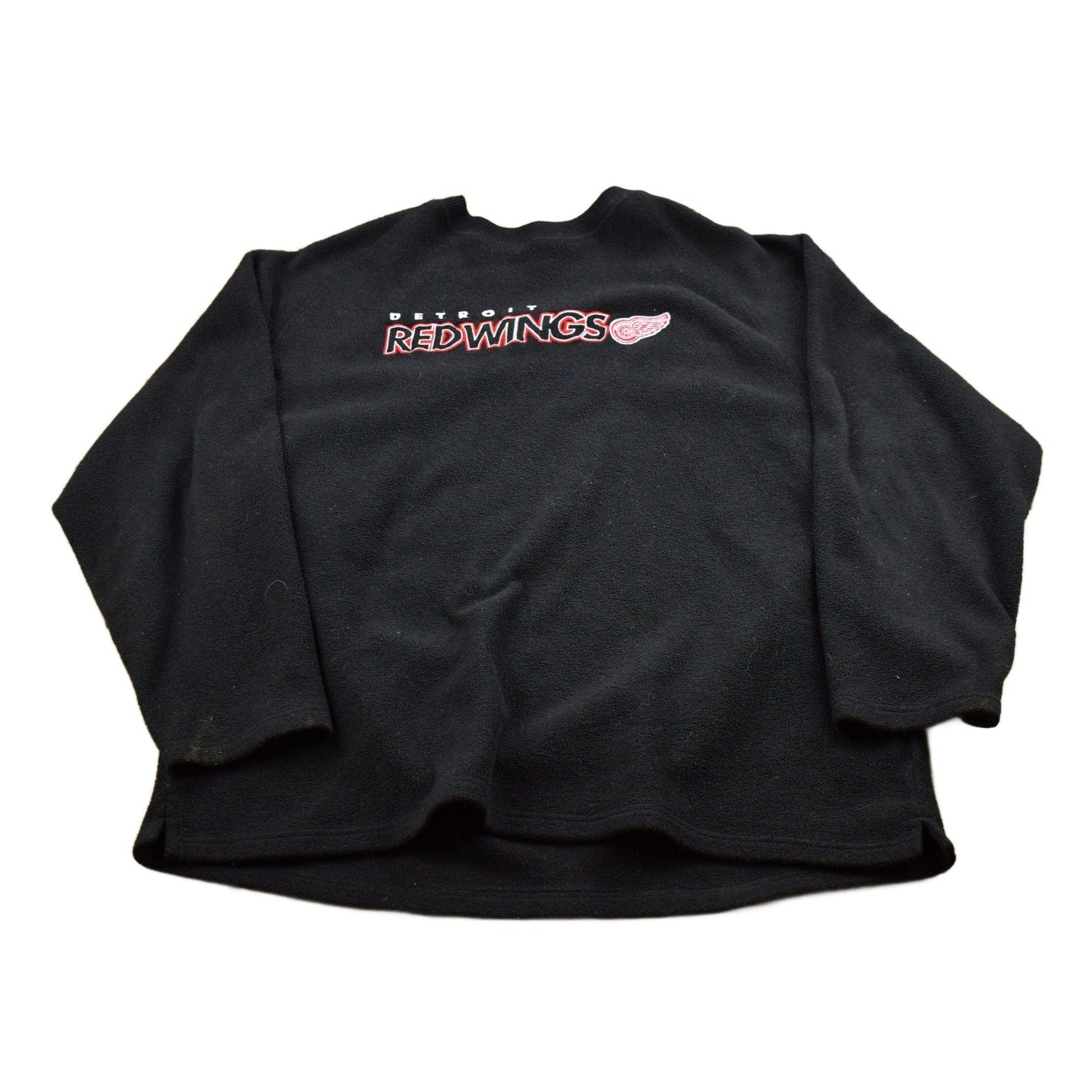 Vintage 1990s Pro Edge Detroit Red Wings NHL Embroidered Fleece Sweater Men's 2XL from propervintagecanada