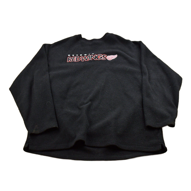 Vintage 1990s Pro Edge Detroit Red Wings NHL Embroidered Fleece Sweater Men's 2XL from propervintagecanada