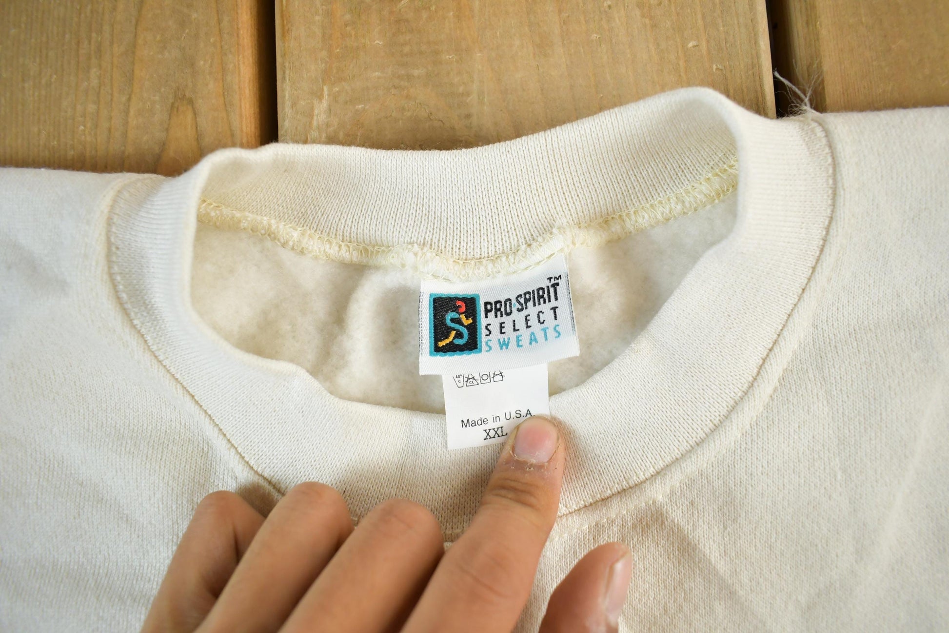 Vintage 1990s Pro Spirit Blank Basic Crewneck Sweatshirt Men's 2XL from propervintagecanada