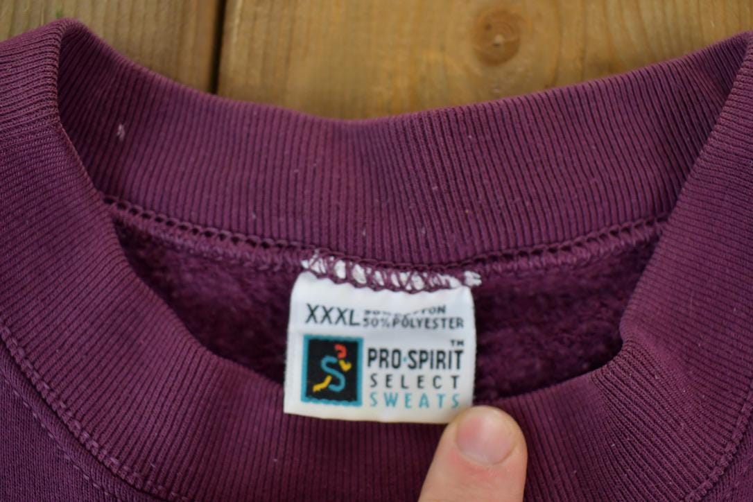 Vintage 1990s Pro Spirit Blank Crewneck Sweatshirt Men's 2XL from propervintagecanada