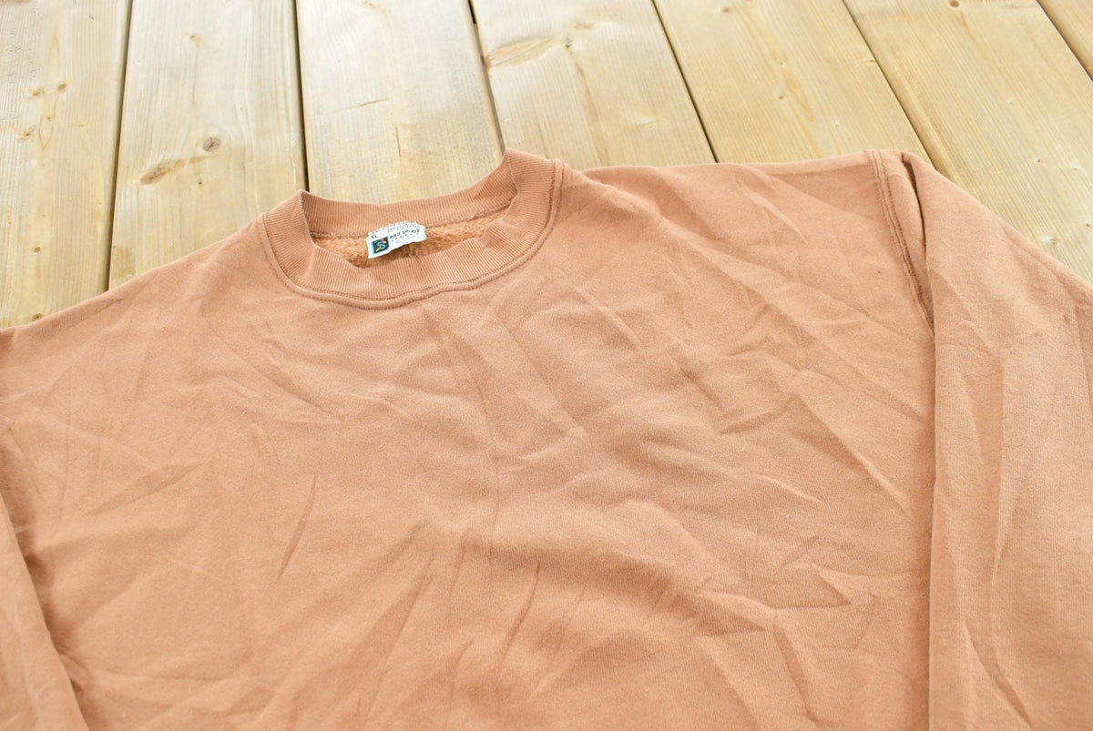 Vintage 1990s Pro Spirit Blank Light Brown Crewneck Sweatshirt Men's XL / Made in USA / Streetwear / 90s Sweater / Street Style from propervintagecanada