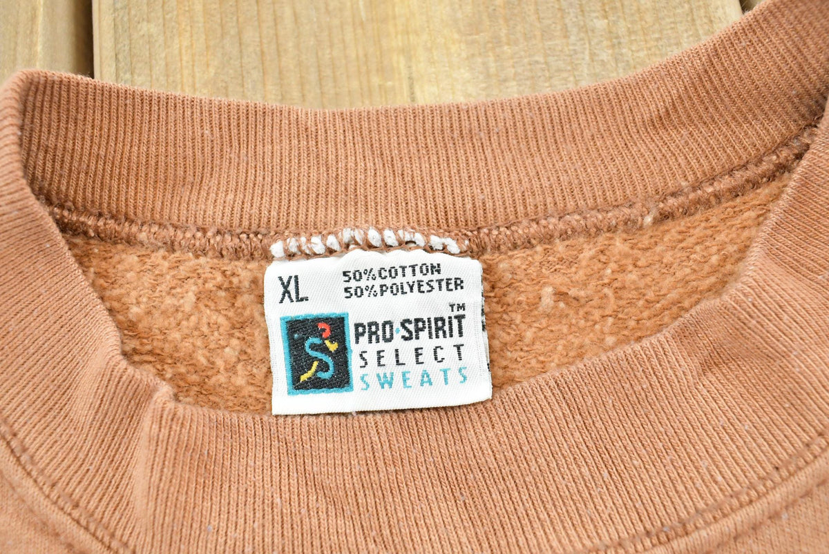 Vintage 1990s Pro Spirit Blank Light Brown Crewneck Sweatshirt Men's XL / Made in USA / Streetwear / 90s Sweater / Street Style from propervintagecanada