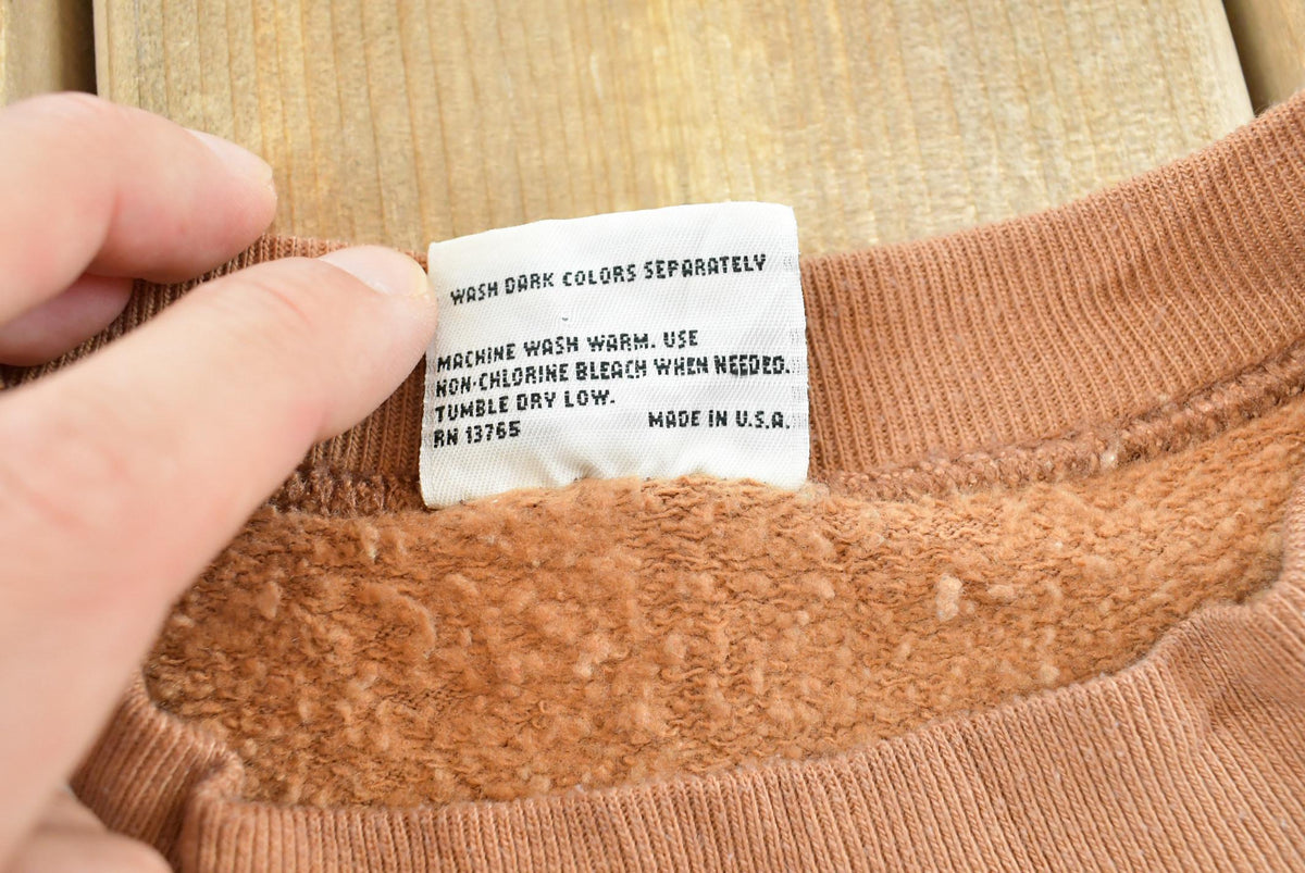 Vintage 1990s Pro Spirit Blank Light Brown Crewneck Sweatshirt Men's XL / Made in USA / Streetwear / 90s Sweater / Street Style from propervintagecanada