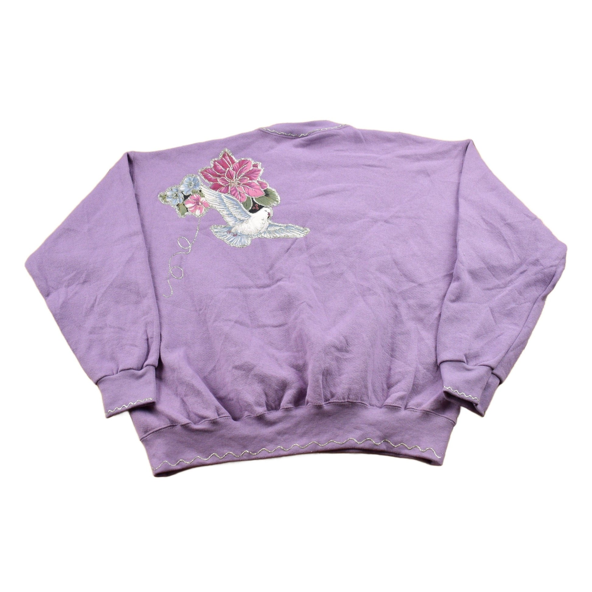 Vintage 1990s Pro Spirit Dove Theme Crewneck Sweater Women's XL from propervintagecanada