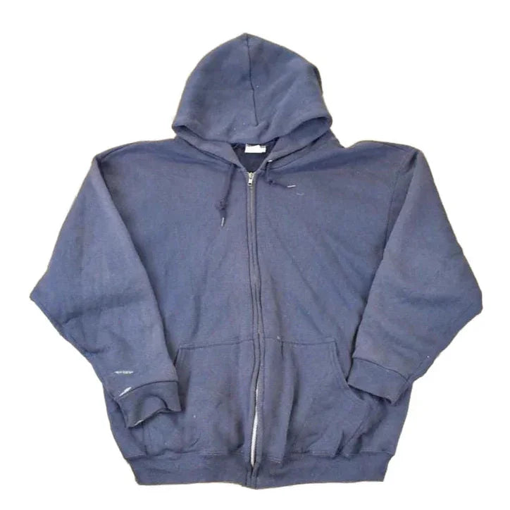 Vintage 1990s Pro Spirit Zip Up Blank Hoodie Sweatshirt Men's L from propervintagecanada