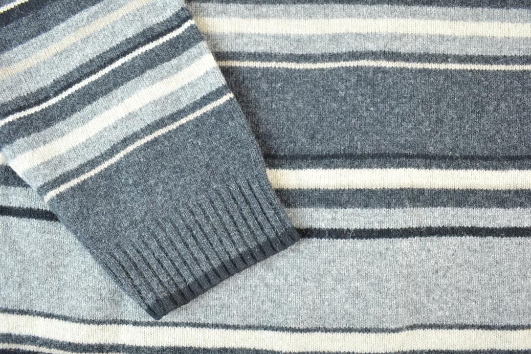 Vintage 1990s Profilo Classics 100% Lambswool Knit Abstract Pattern Crewneck Sweater Made In 90s Crewneck Men's Large from propervintagecanada