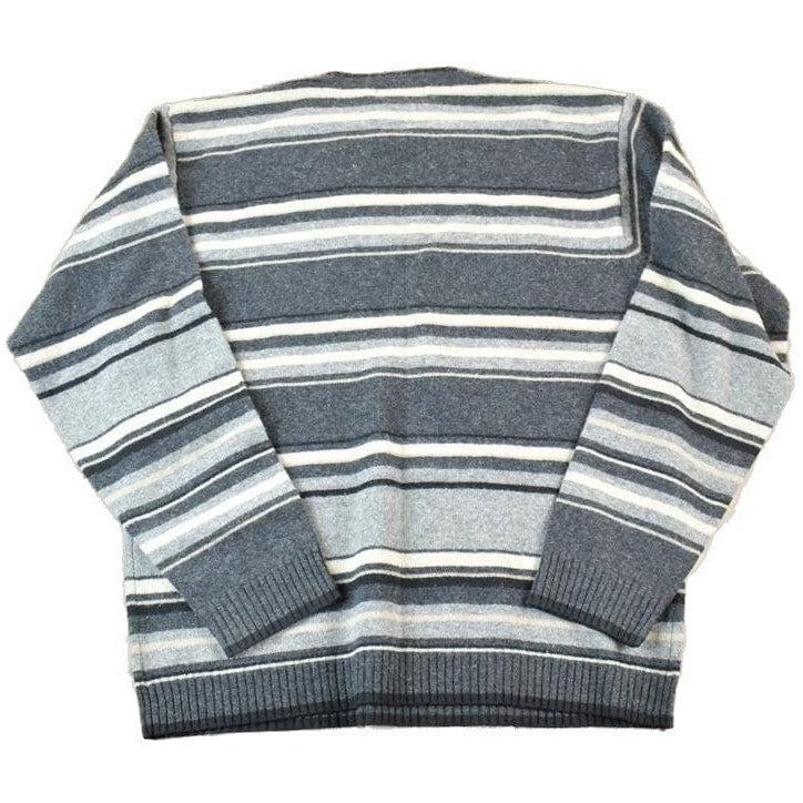 Vintage 1990s Profilo Classics 100% Lambswool Knit Abstract Pattern Crewneck Sweater Made In 90s Crewneck Men's Large from propervintagecanada