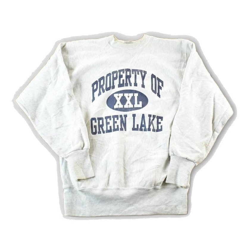 Vintage 1990s Property Of Green Lake Crewneck Sweatshirt Mens L Men's XL from propervintagecanada