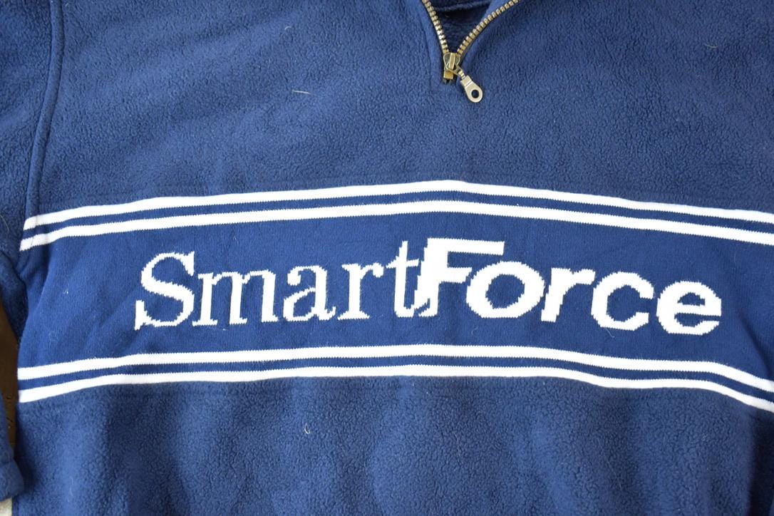 Vintage 1990s Prosperity Smart Force Quarter Zip Fleece Sweater Men's XL from propervintagecanada
