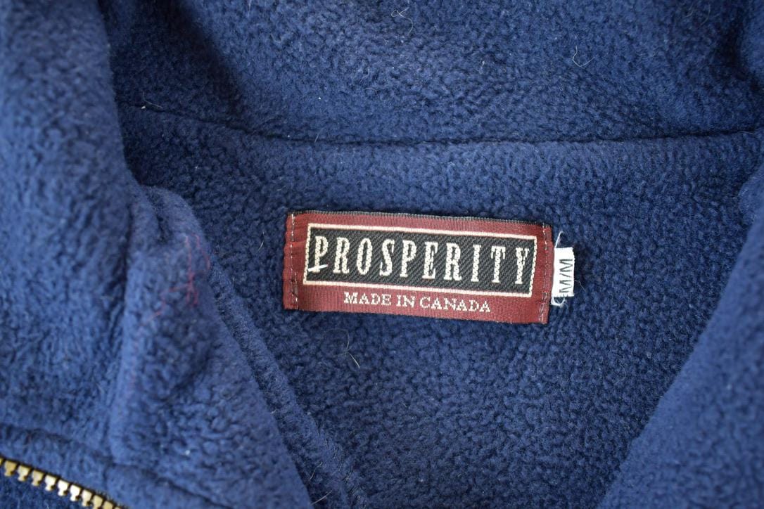 Vintage 1990s Prosperity Smart Force Quarter Zip Fleece Sweater Men's XL from propervintagecanada