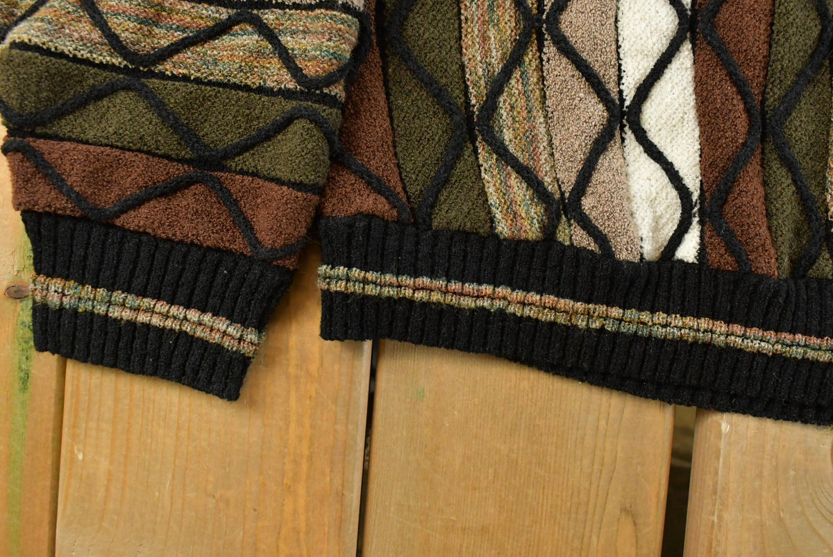 Vintage 1990s Prot��g�� 3D Cable Knit Crewneck Sweater Men's 3XL Tall from propervintagecanada