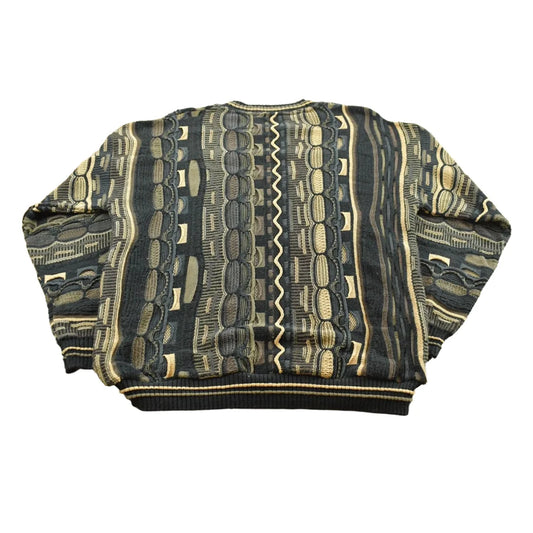 Vintage 1990s Protégé 3D Cable Knit Crewneck Sweater Men's L from propervintagecanada