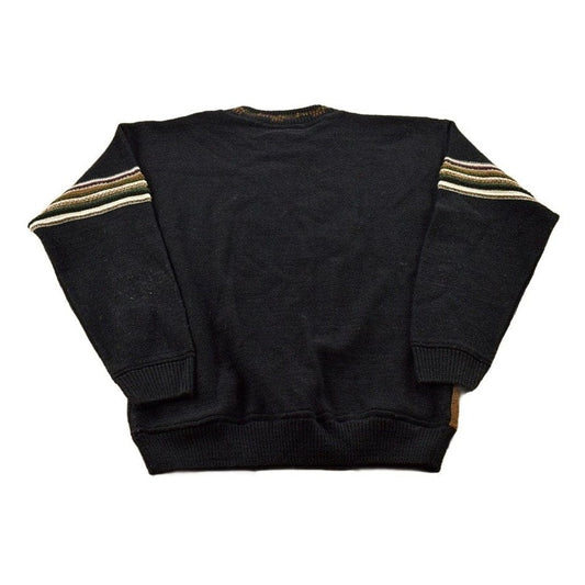 Vintage 1990s Protege Knitted Crewneck Sweater 3D Pattern Men's Medium from propervintagecanada