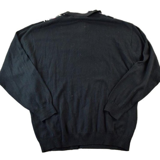 Vintage 1990s Protegee Collection Knit Striped Collared Sweater Men's 2XL from propervintagecanada