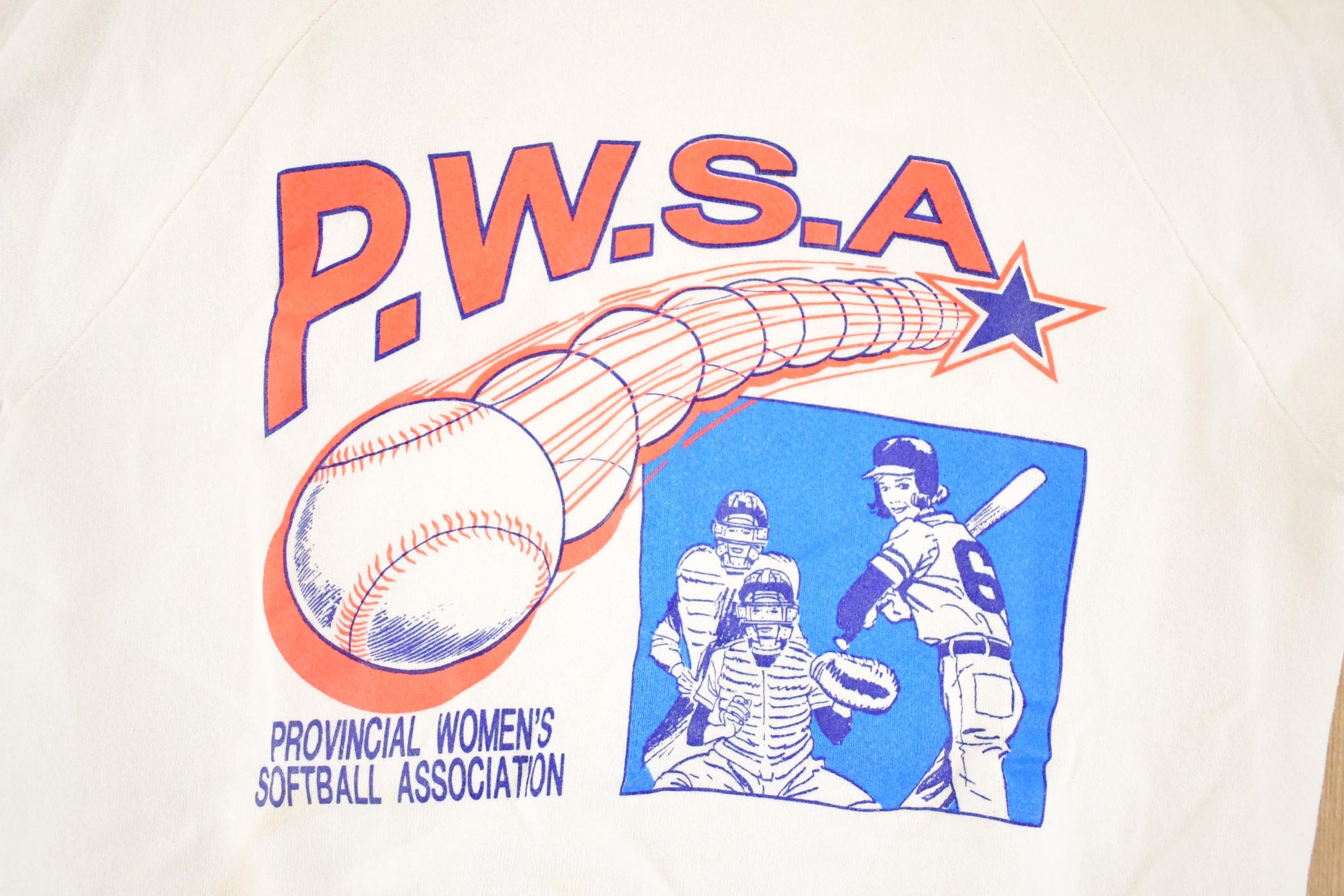 Vintage 1990s Provincial Women's Softball Association Souvenir Crewneck Sweatshirt Women's M from propervintagecanada
