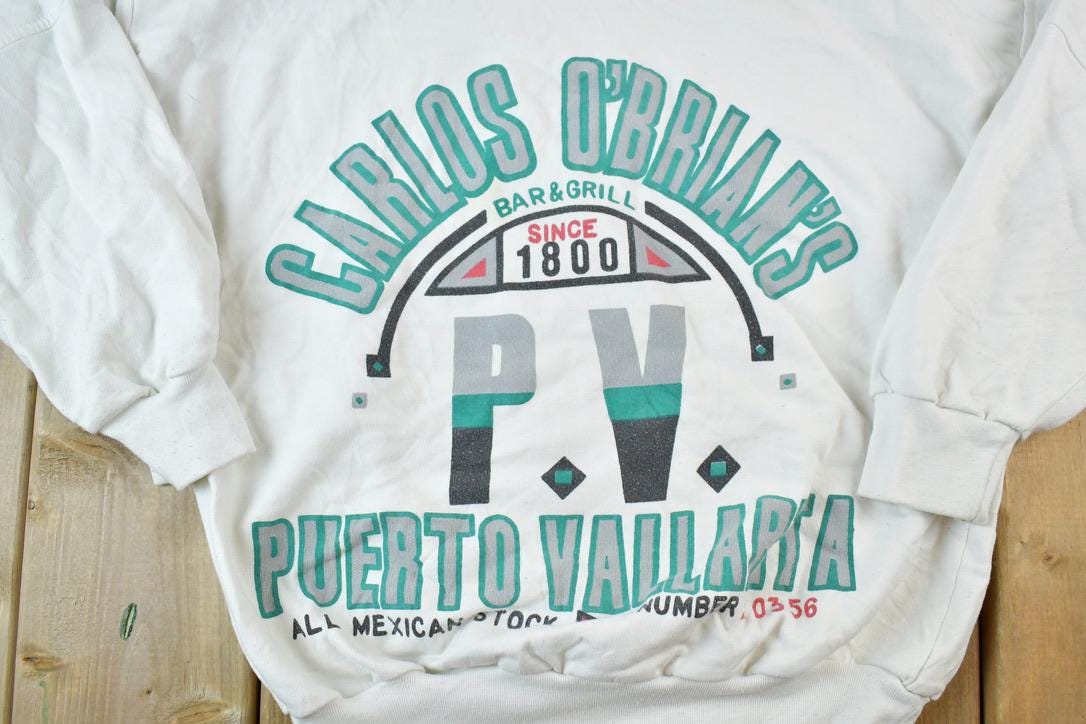 Vintage 1990s Puerto Vallarta Crewneck Sweatshirt Men's Large from propervintagecanada