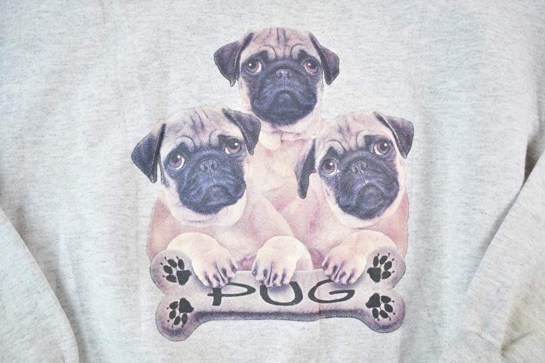 Vintage 1990s Pugs Crewneck Sweatshirt Womens S from propervintagecanada