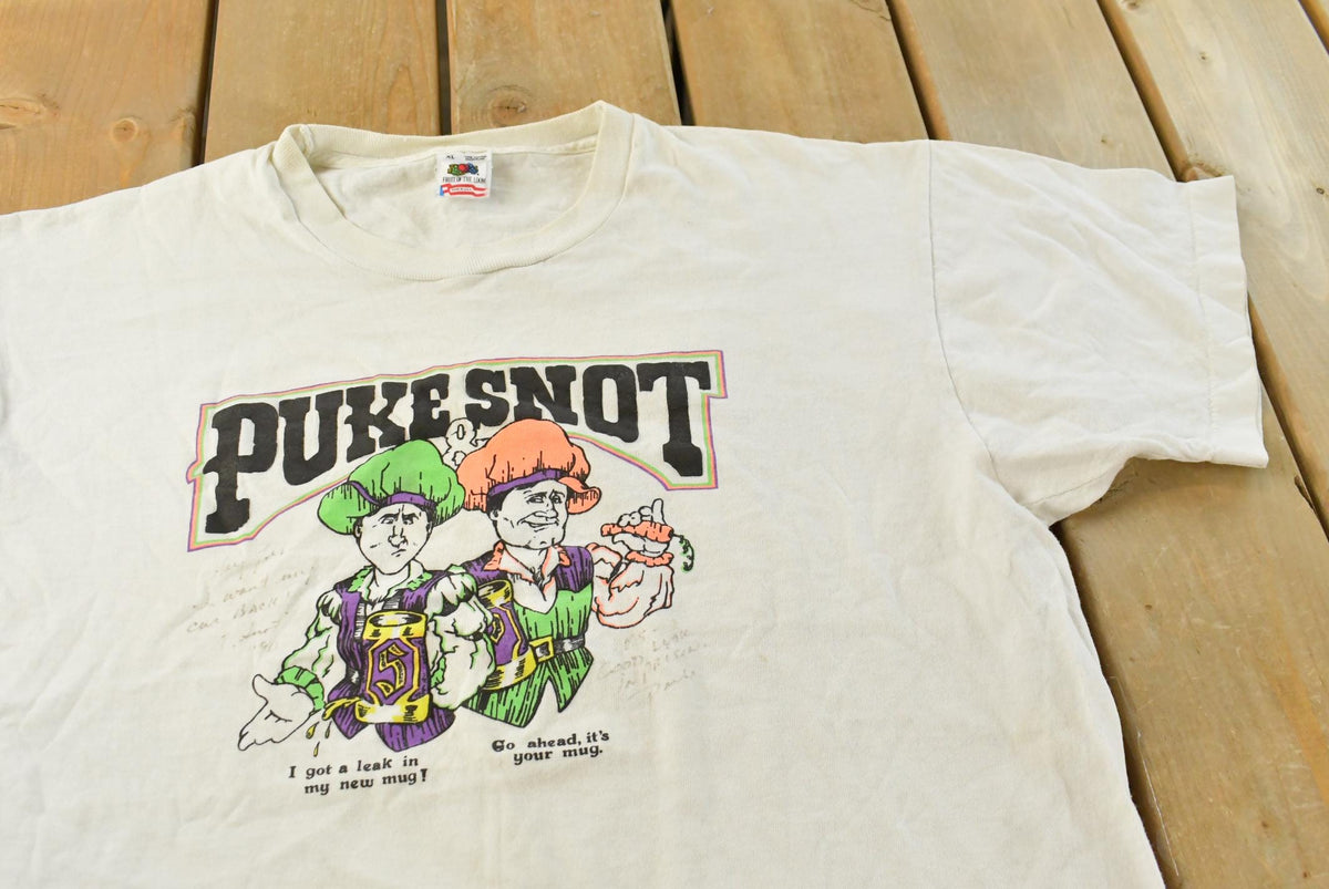 Vintage 1990s Puke & Snot Comedy Graphic T-Shirt Men's L from propervintagecanada