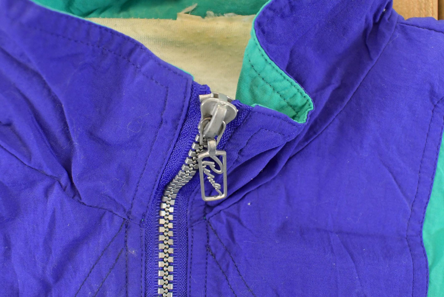 Vintage 1990s Puma Abstract Full Zip Windbreaker Jacket Women's Medium from propervintagecanada