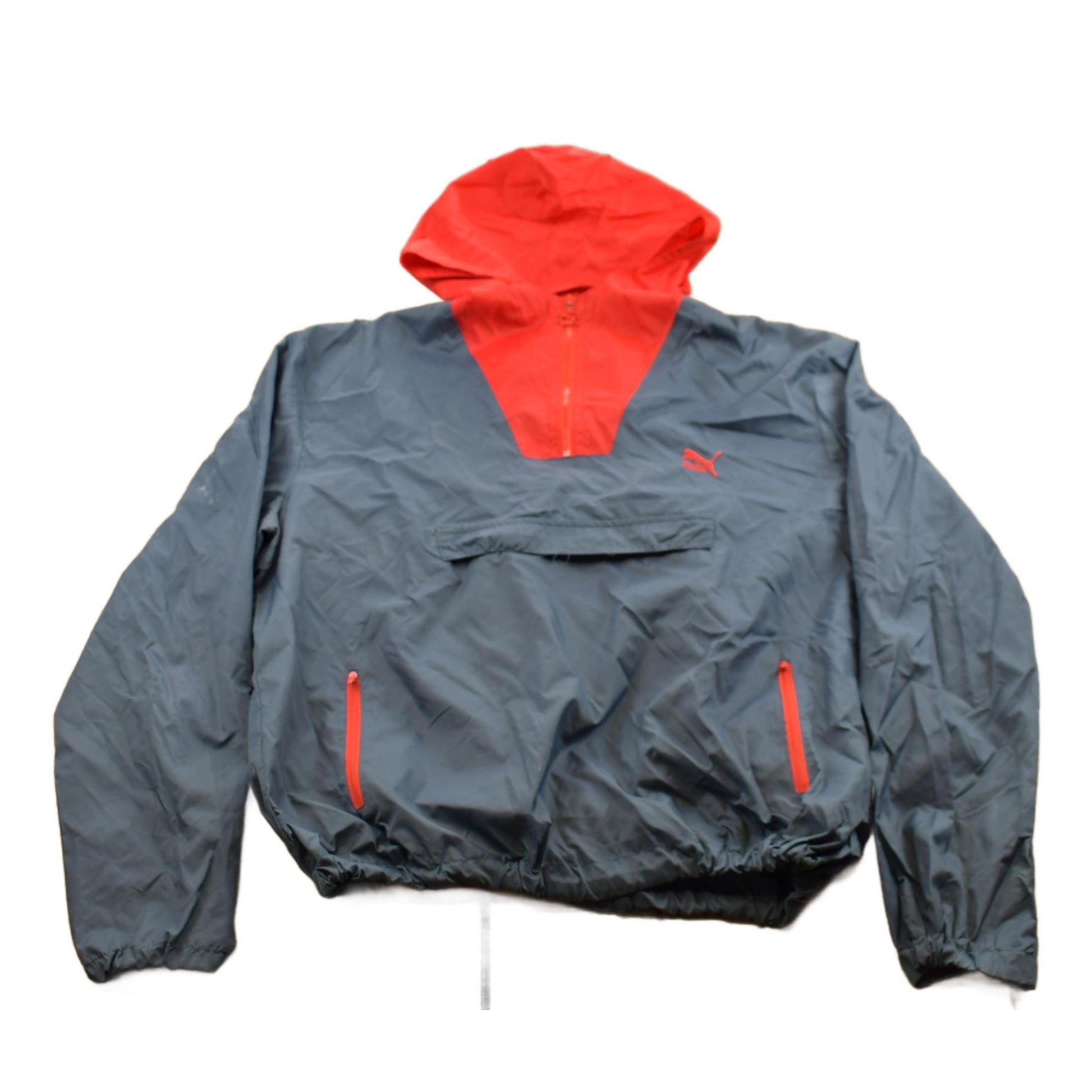 Vintage 1990s Puma Quarter Zip Windbreaker Jacket Men's XL from propervintagecanada