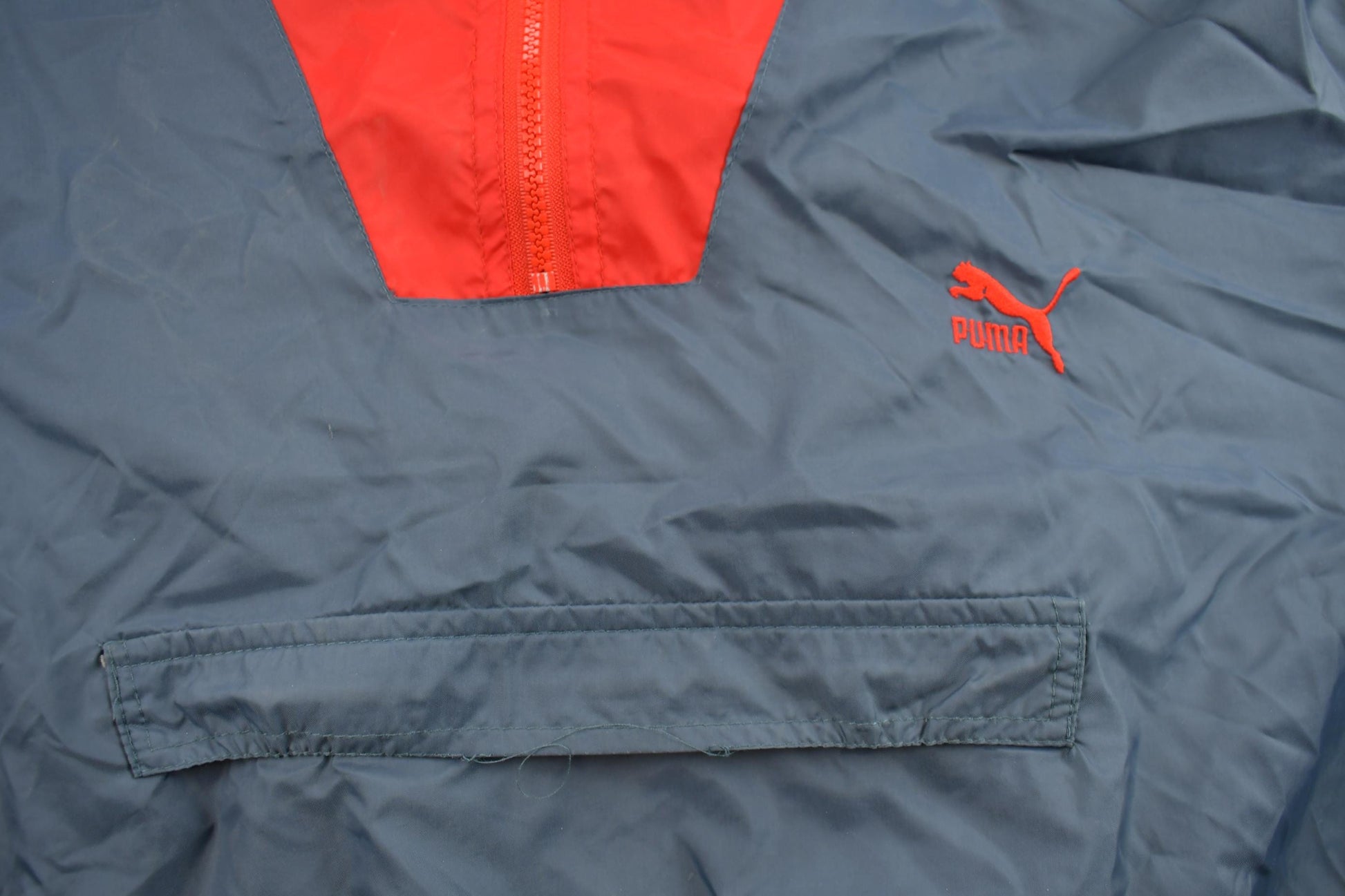 Vintage 1990s Puma Quarter Zip Windbreaker Jacket Men's XL from propervintagecanada