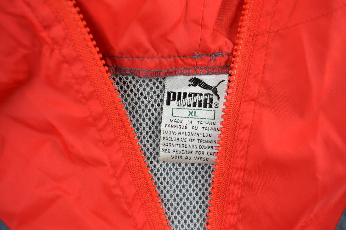 Vintage 1990s Puma Quarter Zip Windbreaker Jacket Men's XL from propervintagecanada