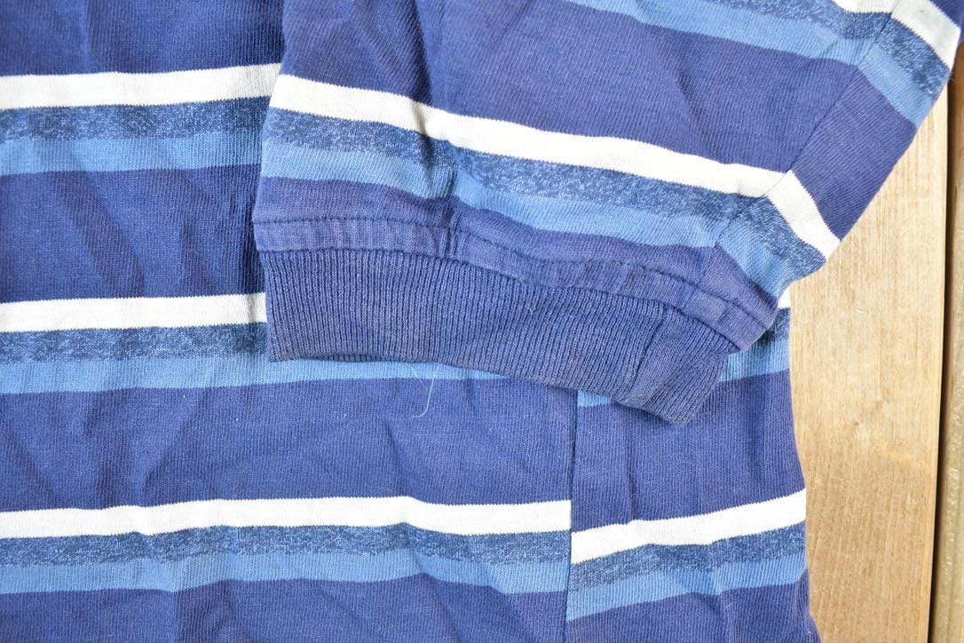 Vintage 1990s Pure Products Striped Grunge Crewneck Sweatshirt Mens L from propervintagecanada