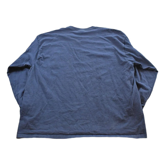 Vintage 1990s Puritan Blank Blue Long Sleeve T-Shirt Mens XL from propervintagecanada