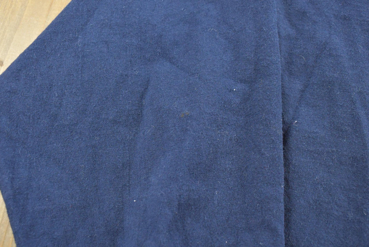 Vintage 1990s Puritan Blank Blue Long Sleeve T-Shirt Mens XL from propervintagecanada