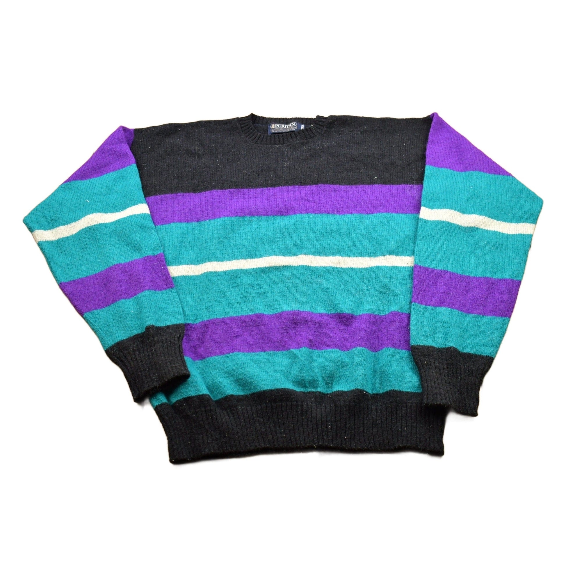 Vintage 1990s Puritan Knitted Scottish Yarn Crewneck Sweater Men's XL from propervintagecanada