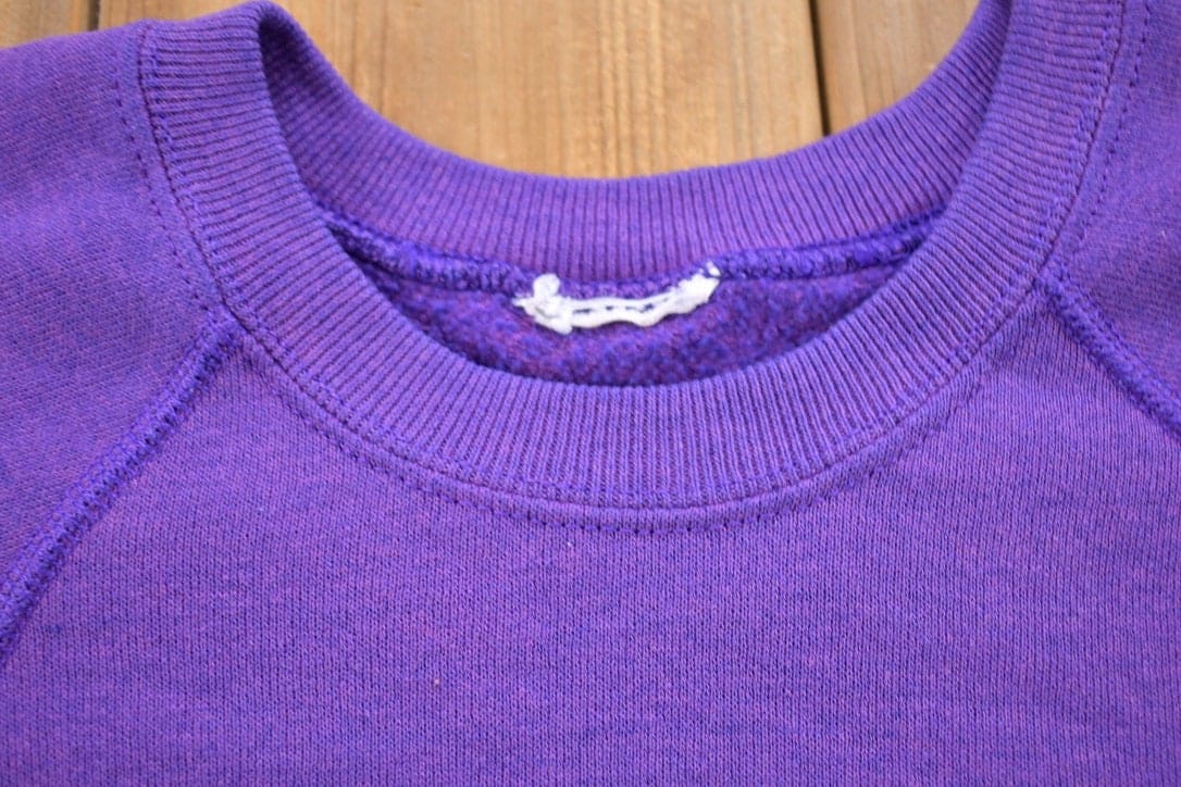 Vintage 1990s Purple Blank Crewneck Sweatshirt Men's S from propervintagecanada