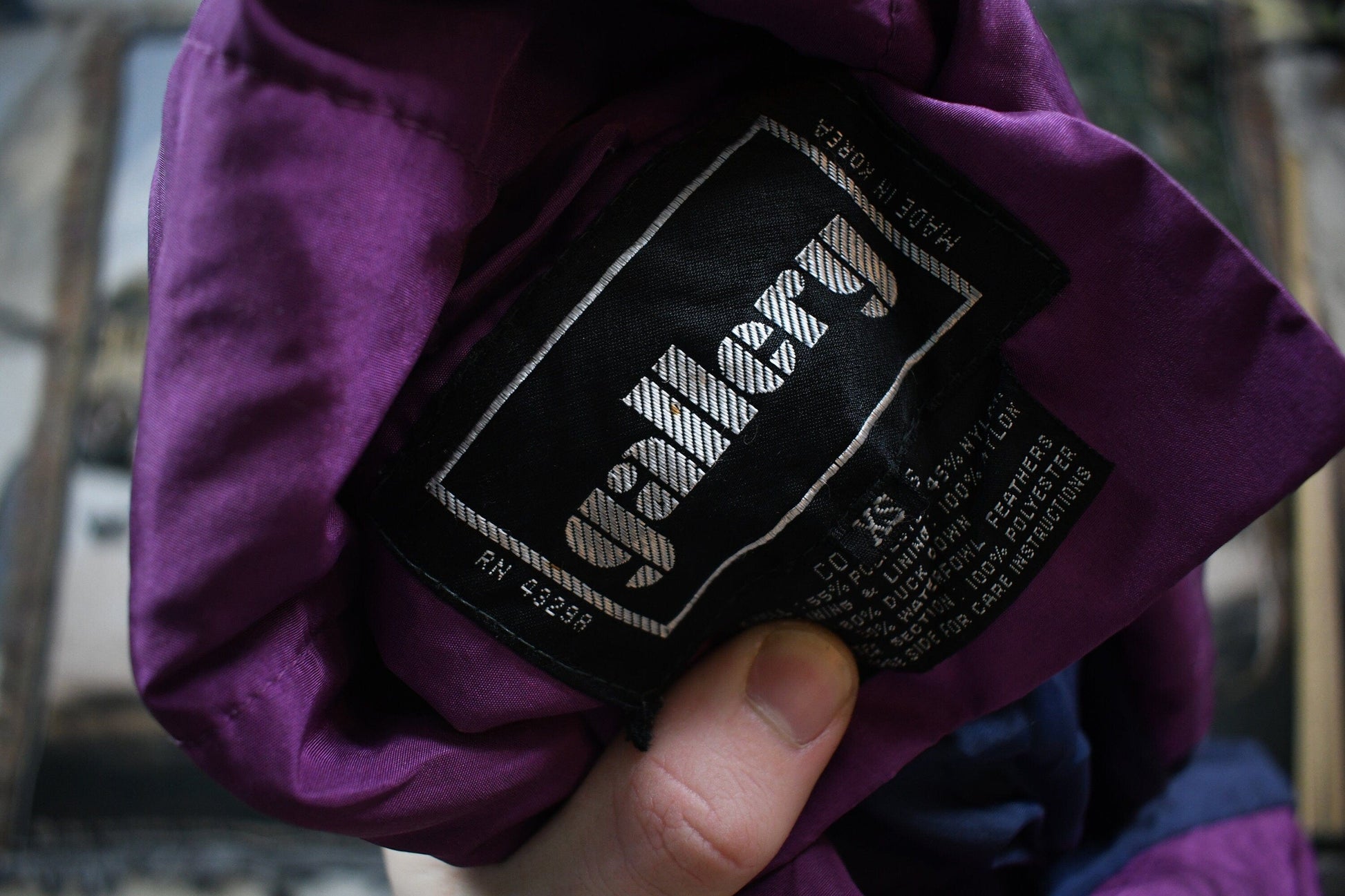 Vintage 1990s Purple Full Length Down Fill Puffer Jacket Women's XS from propervintagecanada