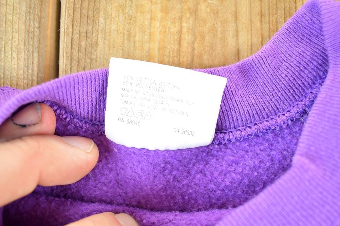 Vintage 1990s Purple Hearts Crewneck Sweatshirt Womens L from propervintagecanada