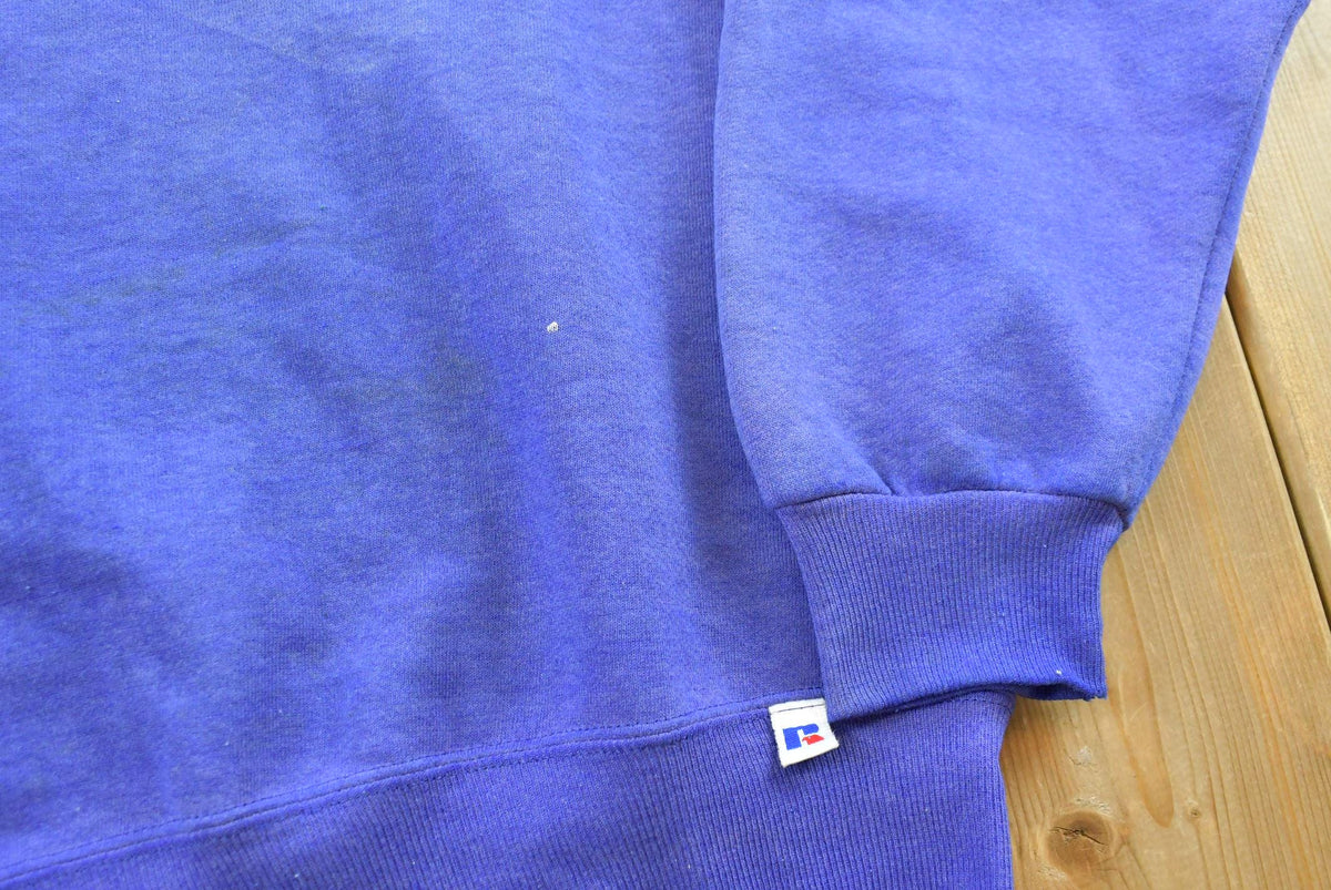 Vintage 1990s Purple Russell Athletics Blank Crewneck Sweatshirt Men's M from propervintagecanada