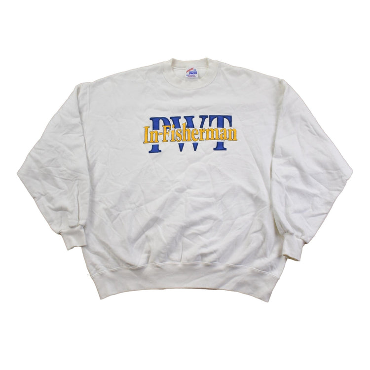 Vintage 1990s PWT In-Fisherman Jerzees Crewneck Sweatshirt Made In USA Men's 2XL from propervintagecanada