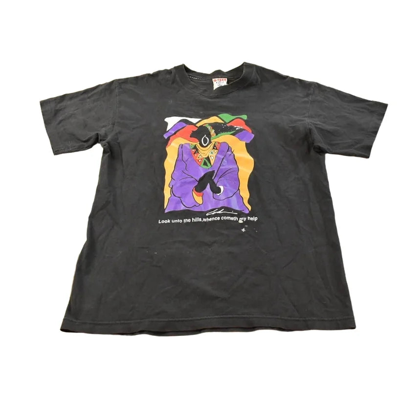 Vintage 1990s Q-Tees African Women Poem Art Print T-Shirt Men's L from propervintagecanada