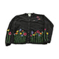 Vintage 1990s Quacker Factory Flowers Knit Cardigan Sweater Women's M from propervintagecanada