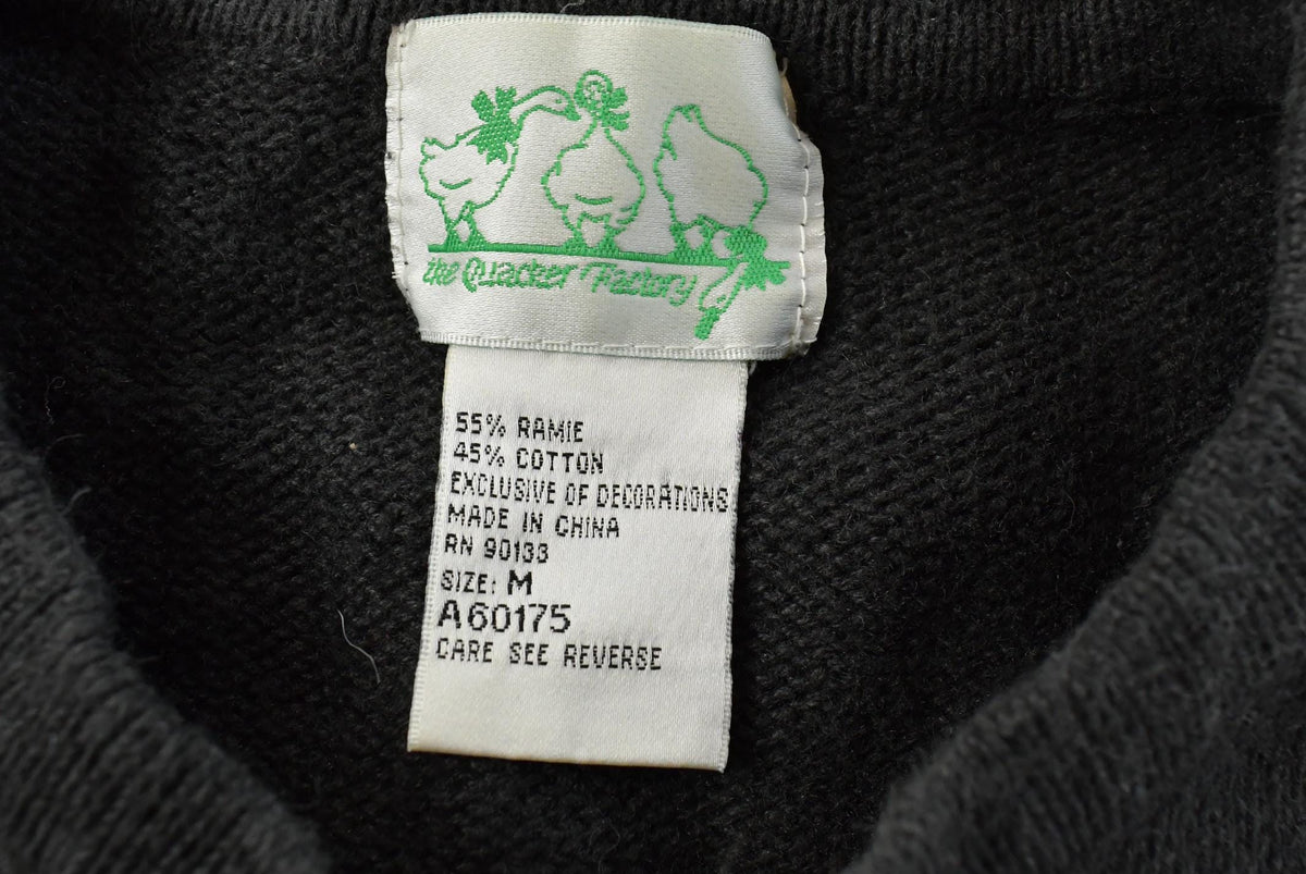 Vintage 1990s Quacker Factory Flowers Knit Cardigan Sweater Women's M from propervintagecanada