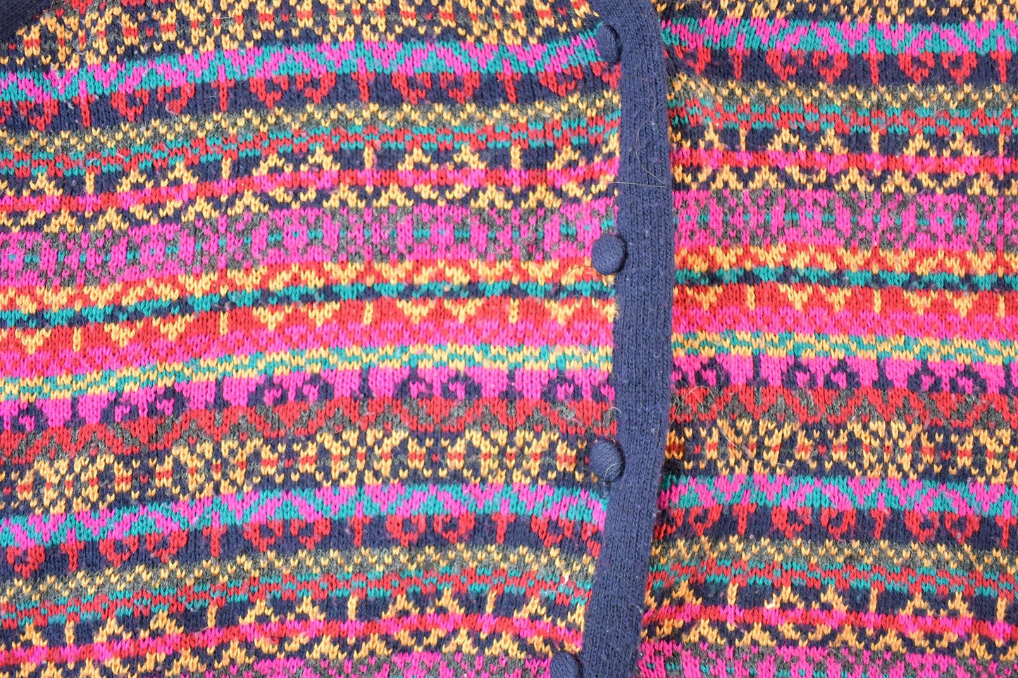 Vintage 1990s Quadro Wool Knit Abstract Button Up Sweater Vest Womens L from propervintagecanada