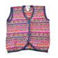 Vintage 1990s Quadro Wool Knit Abstract Button Up Sweater Vest Womens L from propervintagecanada