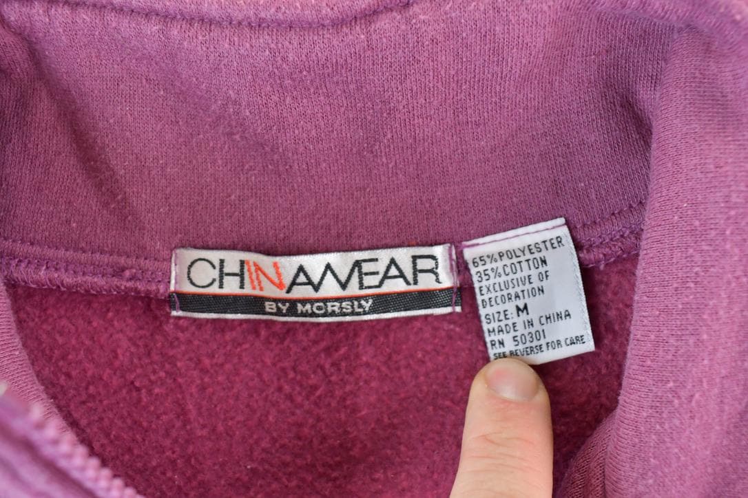 Vintage 1990s Quarter Zip Floral Embroidered Outdoorsman Crewneck Sweatshirt Women's M from propervintagecanada