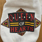 Vintage 1990s Queen of Hearts Crewneck Sweatshirt Men's M from propervintagecanada