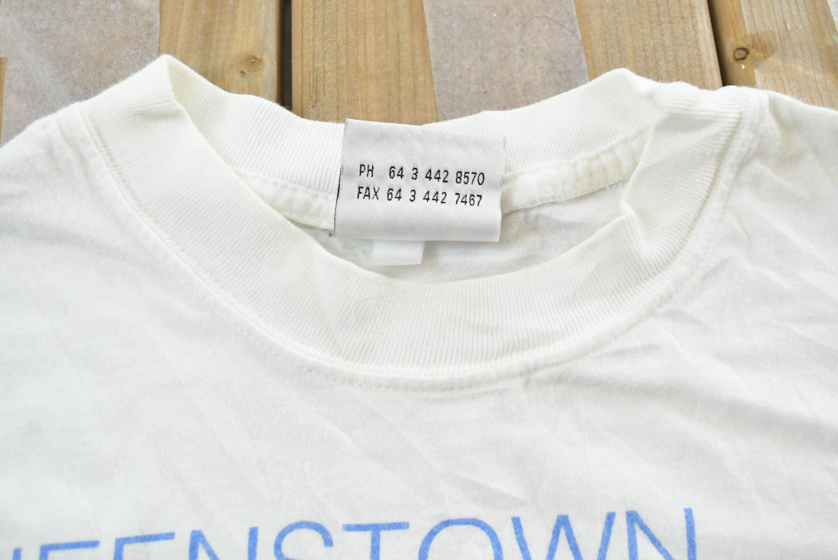 Vintage 1990s Queenstown New Zealand Shotover Jet Boat Souvenir T Shirt Mens S from propervintagecanada