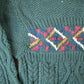 Vintage 1990s Quick Reflex Cable Knit Abstract Pattern Crewneck Sweater Men's Large from propervintagecanada
