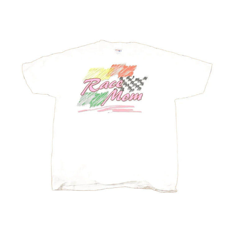 Vintage 1990s Race Mom Souvenir Racing T-Shirt Women's XL from propervintagecanada