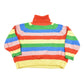 Vintage 1990s Rainbow Chunky Knit Turtleneck Sweater Men's Medium from propervintagecanada