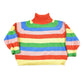 Vintage 1990s Rainbow Chunky Knit Turtleneck Sweater Men's Medium from propervintagecanada