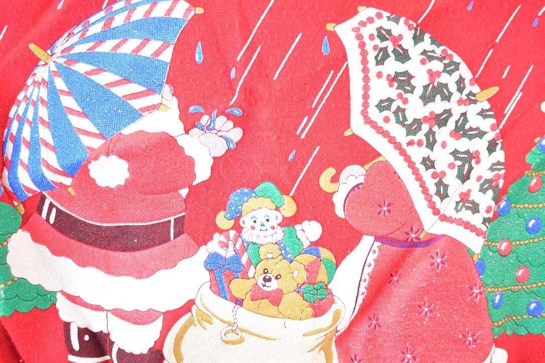 Vintage 1990s Rainy Christmas AOP Crewneck Sweatshirt Mens L from propervintagecanada