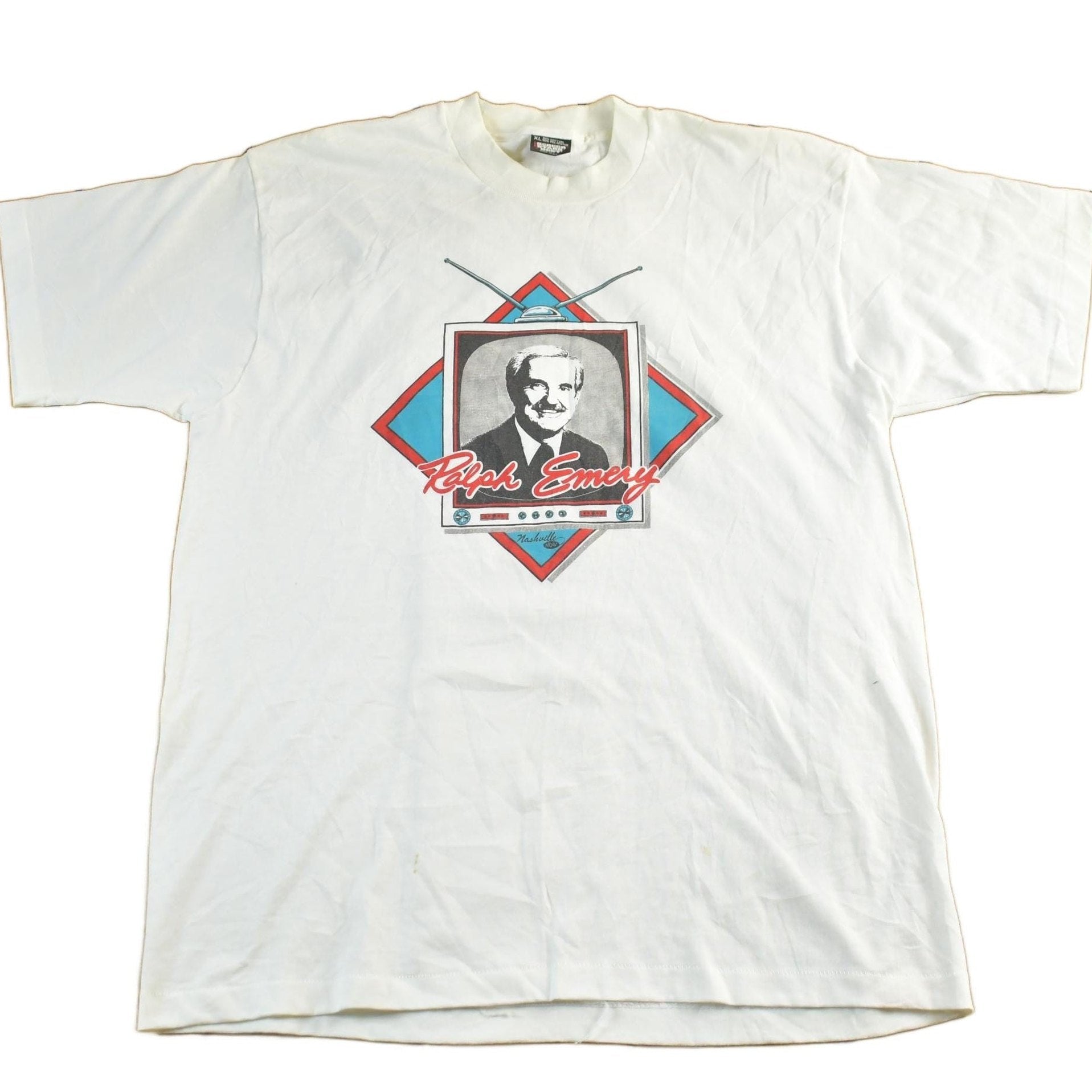 Vintage 1990s Ralph Emery Graphic T-Shirt Men's XL from propervintagecanada